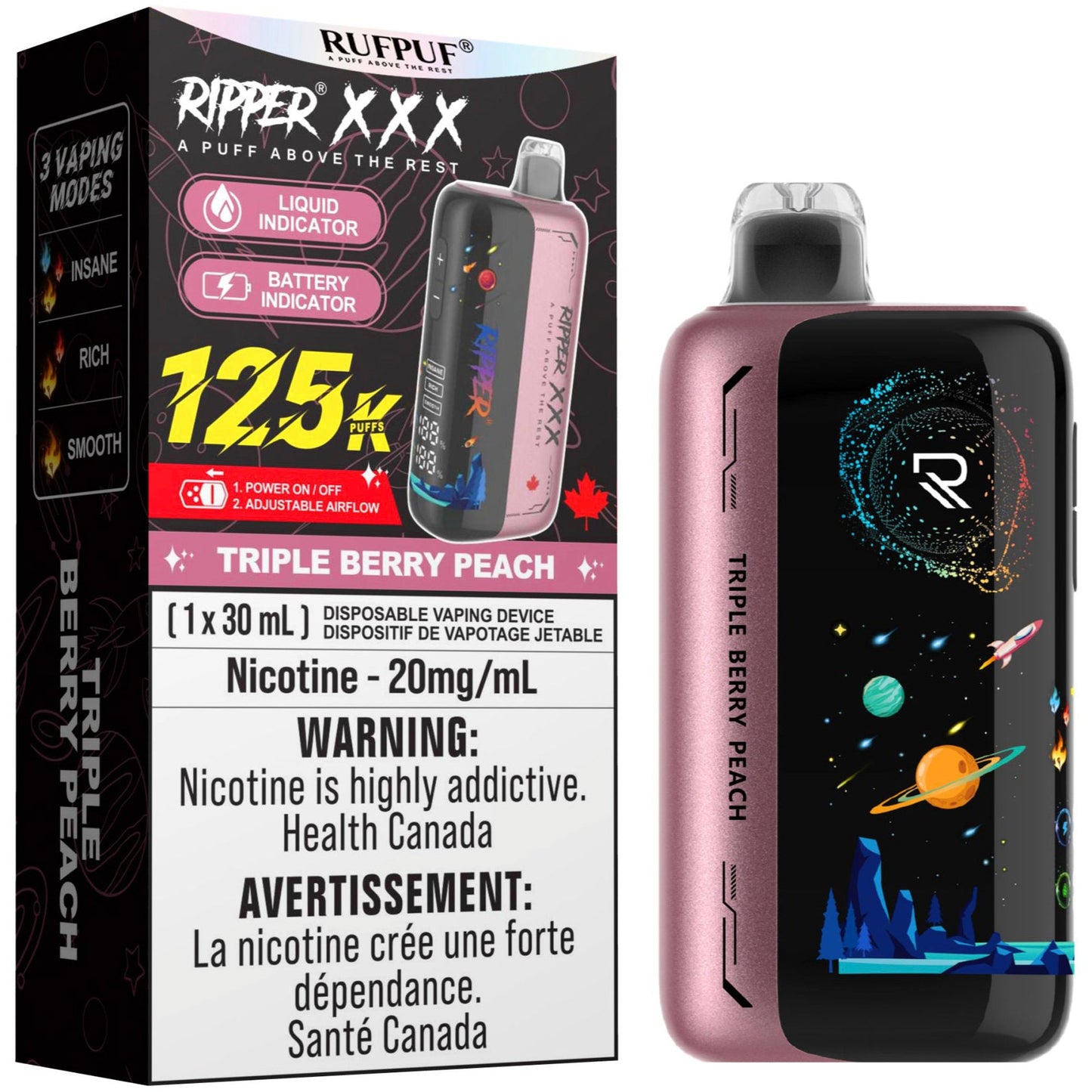 RIPPER XXX 125k — Triple Berry Peach