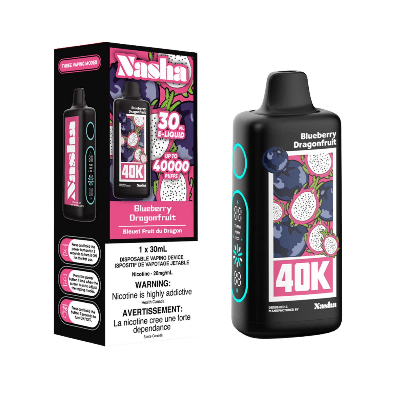 Nasha 40K – Blueberry Dragon Fruit