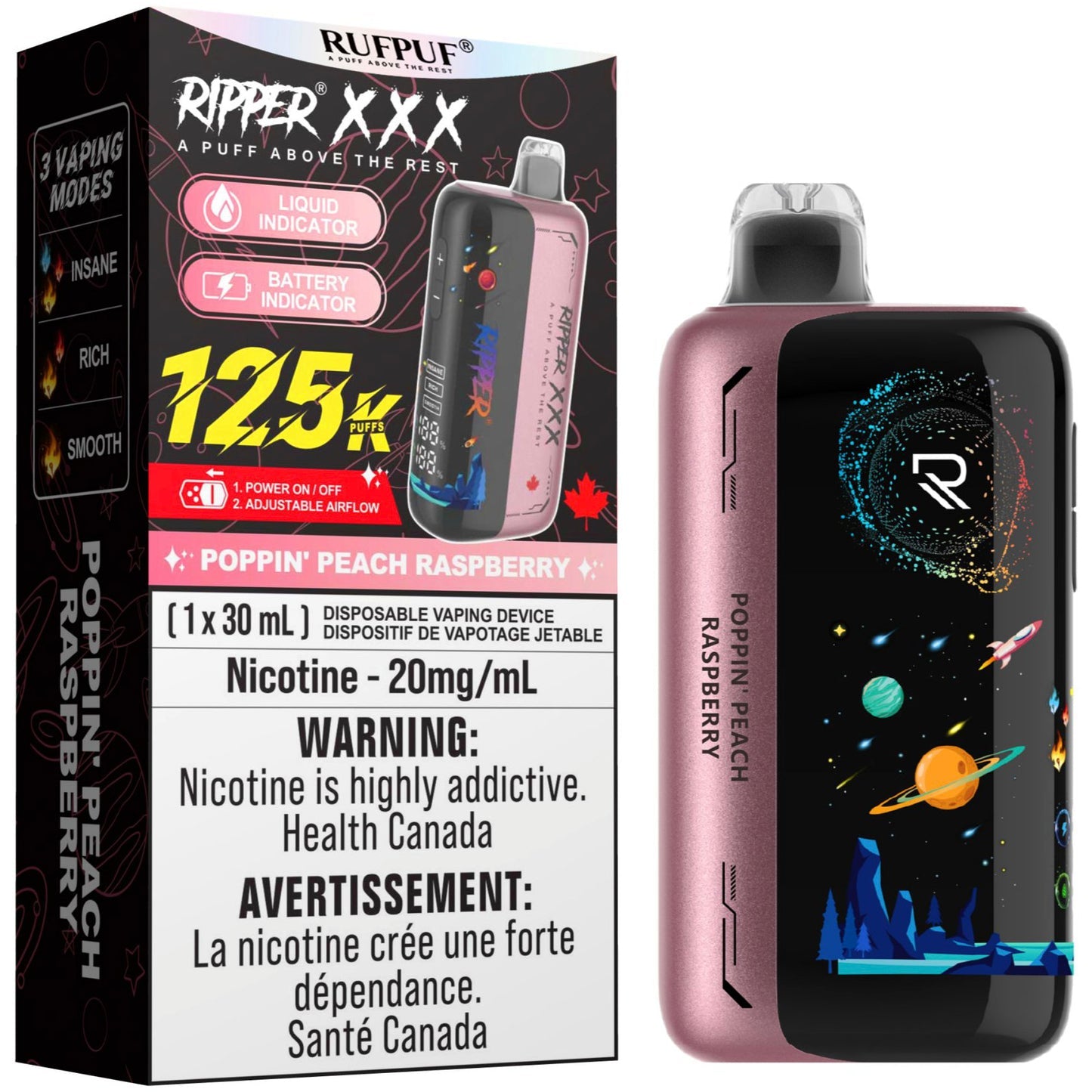 RIPPER XXX 125k — Poppin Peach Raspberry