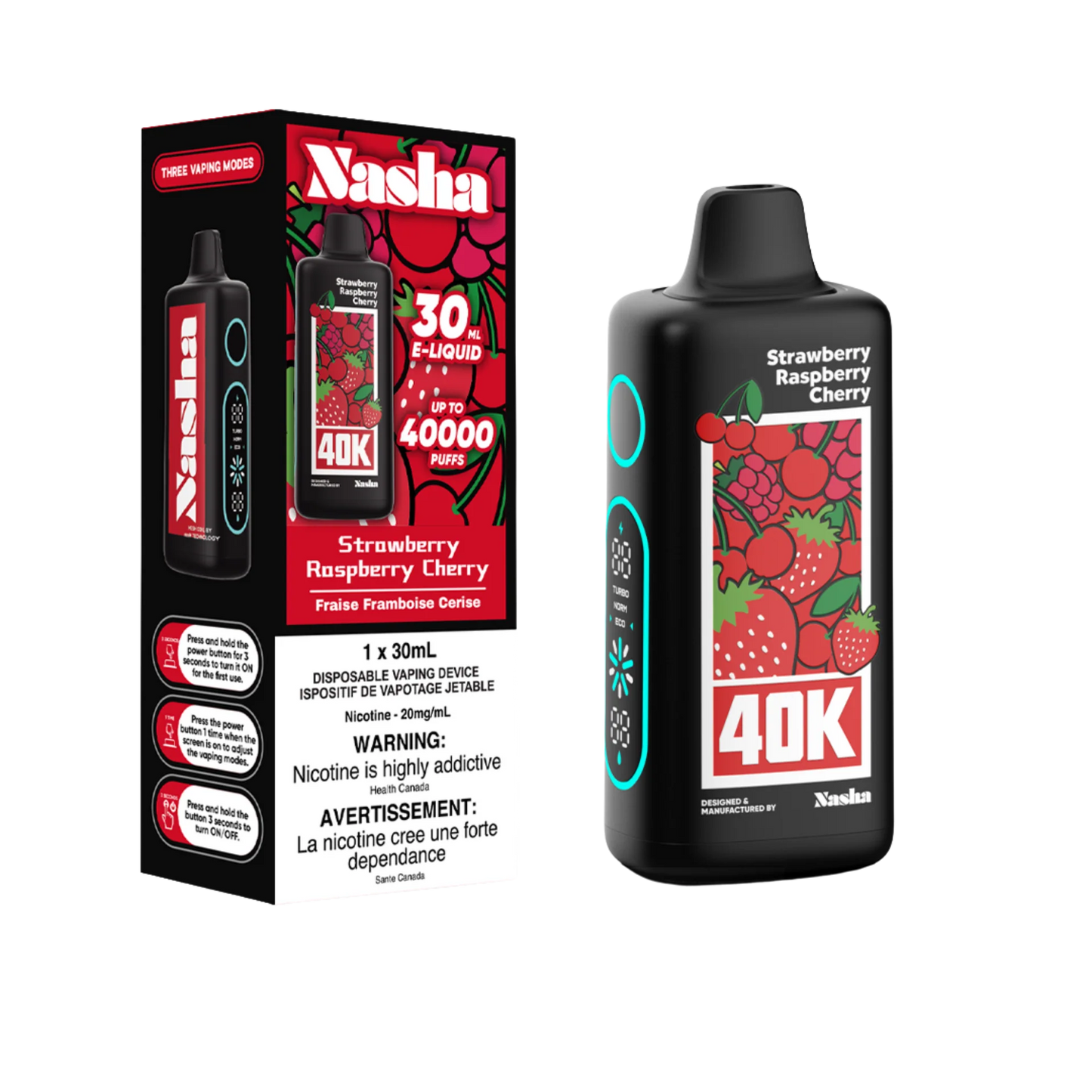 Nasha 40K – Strawberry Raspberry Cherry